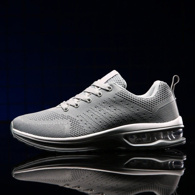 Air Cushion Sports Shoes Unisex Fashion Running Shoes Lovers Shoes Comfortable Breathable Mesh Shoes Flying Woven Shoes